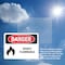 Signmission Highly Flammable Danger Sign, Plastic, 14in W x 10in L, 2PK OS-2PACK-DS-P-1014-L-2027 - alternate 2